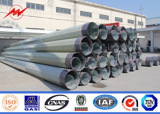 Projeto de aço bonde de uma comunicação móvel da torre de 36M 24KN HDG mono Polo