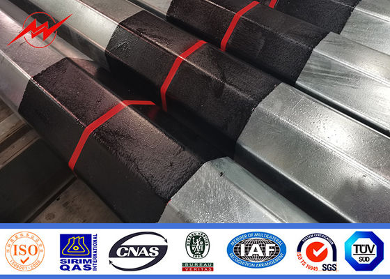 o tipo do enterro do betume de 9m galvanizou Polo tubular de aço para a transmissão