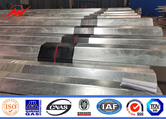 16m 1800 Dan Galvanized Steel Tubular Pole para a linha projeto da distribuição