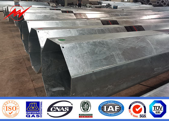 16m 1800 Dan Galvanized Steel Tubular Pole para a linha projeto da distribuição