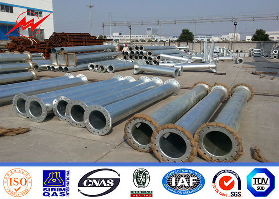 25ft 30ft 35ft 40ft linha de transmissão de energia elétrica poste de aço galvanizado Utilidade