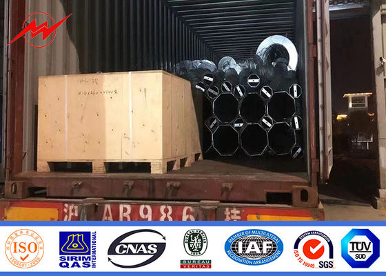 Linha de transmissão de energia aço de 500KV HDG Polo tubular