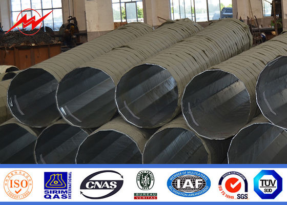 Polígono 12m 14m Astm A123 Polo tubular de aço de galvanização 69kv