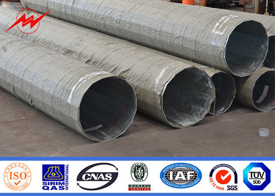 Polígono 12m 14m Astm A123 Polo tubular de aço de galvanização 69kv