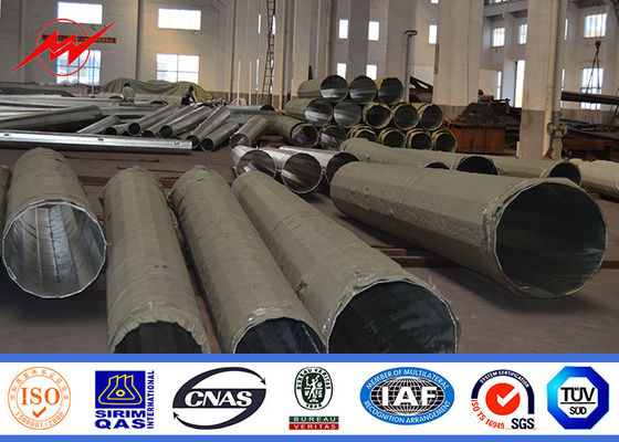 Polígono 12m ASTM A123 Polo tubular de aço de galvanização 69KV