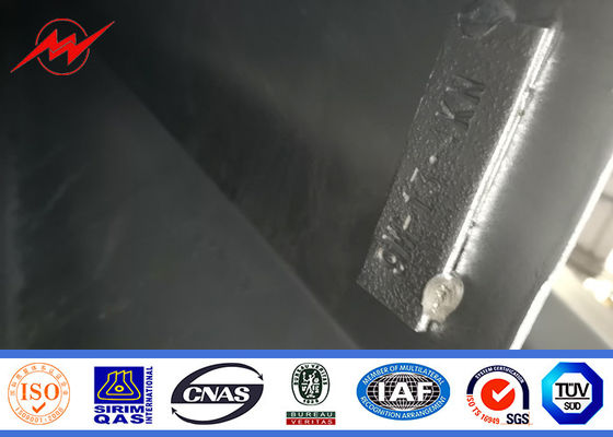 14m 1600 Dan Conical Hot Dip Galvanized Polo com o braço transversal do comprimento de 2.5m