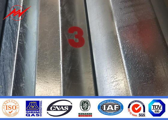 S355JR Polo tubular de aço galvanizou a distribuição da eletricidade da transmissão de energia