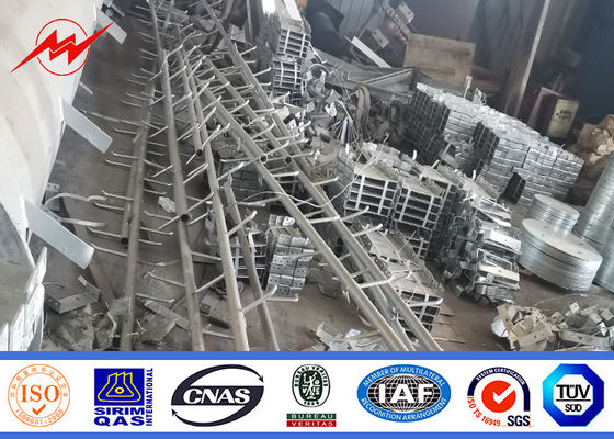 14m 1600 Dan Conical Hot Dip Galvanized Polo com o braço transversal do comprimento de 2.5m