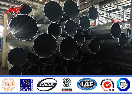 16m 1200 Dan Steel Tubular Pole Galvanized para a linha exterior projeto da distribuição