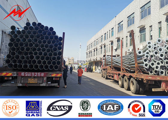 9 tratamento de superfície Polo tubular da galvanização do medidor 13.4kn para a linha elétrica