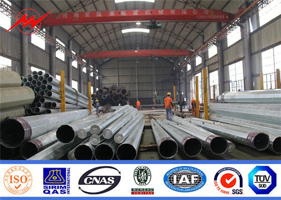 220kv galvanizou a transmissão de energia Polo de aço tubular