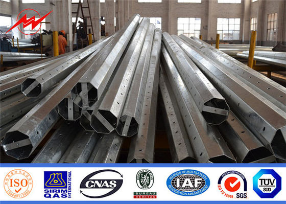 o mergulho quente de serviço público de polos de poder 11kv galvanizou octogonal