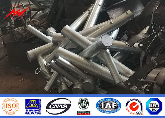 Q235/Q345 Pólo de potência de aço 3m-15m Conical Round 2.5-20mm Soldadura Galvanização