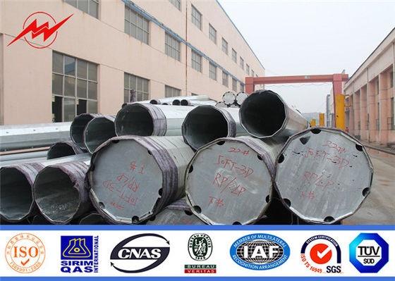 O Cctv octogonal galvanizou polo de serviço público de aço 33kv 69kv