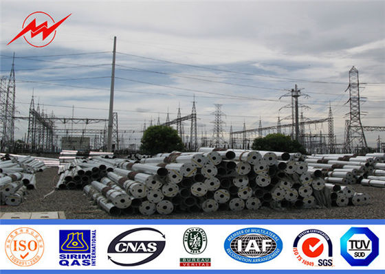 O Cctv octogonal galvanizou polo de serviço público de aço 33kv 69kv