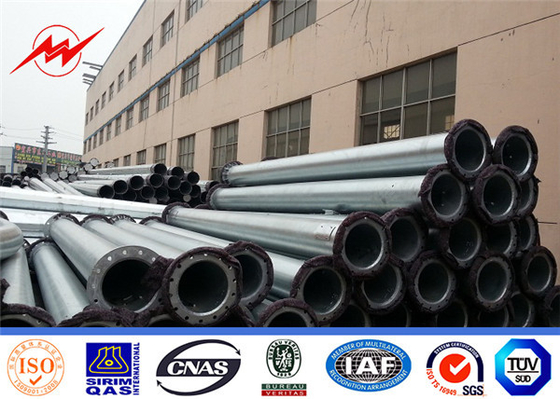 Q345 poder de aço galvanizado polo para a linha elétrica projeto