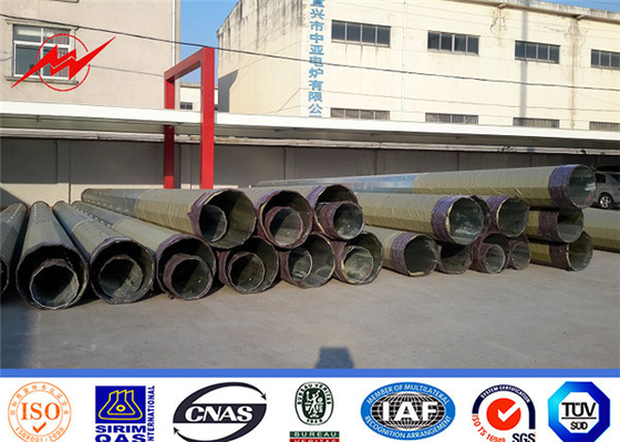 Q345 poder de aço galvanizado polo para a linha elétrica projeto
