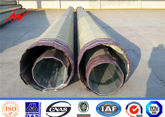 Q345 poder de aço galvanizado polo para a linha elétrica projeto