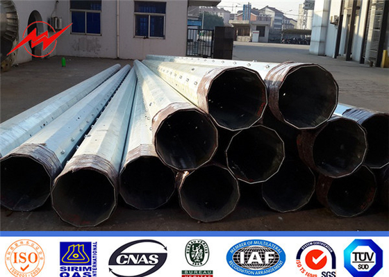 Pólo de potência de aço tubular de 138KV para linha de transmissão de energia de 1 mm a 36 mm