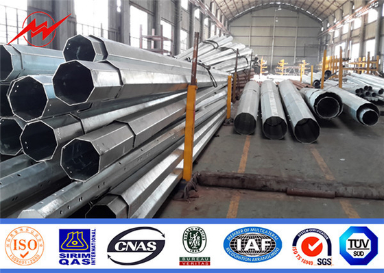 Pólos utilitários de aço de transmissão elétrica com pólos metálicos de galvanização