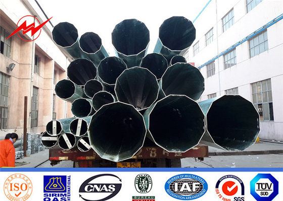 Q235 Q345 Pólo tubular de aço de 36 mm para linha de transmissão e distribuição de energia elétrica