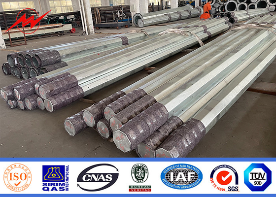 10m 12m pólo de aço galvanizado para linha de energia elétrica e iluminação de rua