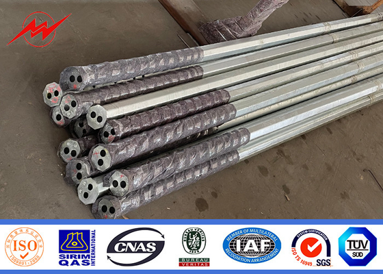 138KV Ferro Galvanizado Polos de Aço Elétrico 80FT Acessórios Cross Arm