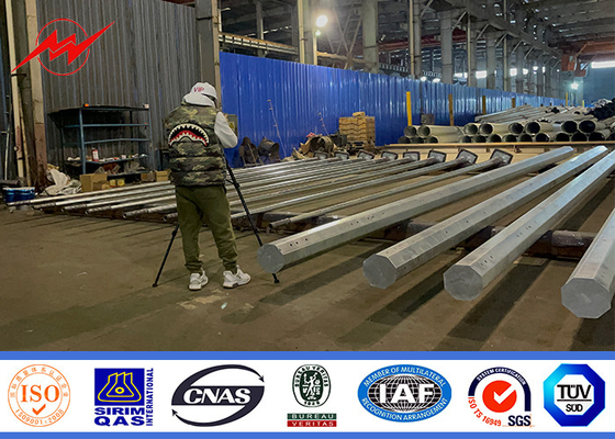Pólo de distribuição de energia galvanizado a quente Aço elétrico 35FT 40Ft 69KV