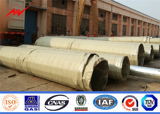 40ft galvanizou a linha de transmissão de energia elétrica de aço do mergulho quente de polo de serviço público