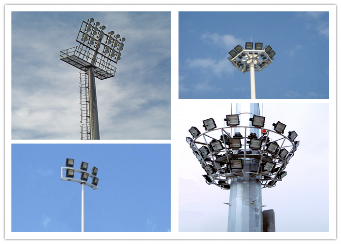 iluminação alta do pólo do mastro do estádio de futebol de 45m com sistema de levantamento 1