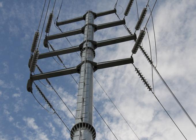 transmissão de energia galvanizada 25m Polos de 18m 20m para o revestimento do poder de 110 cabos do quilovolt 1
