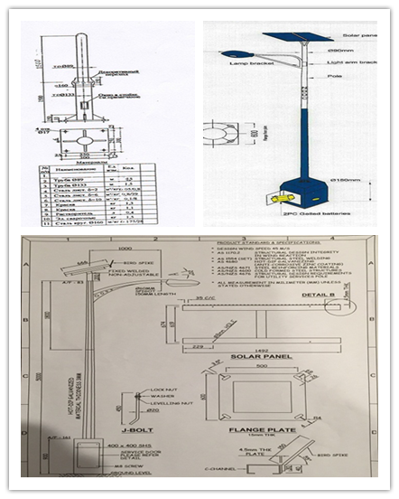Lâmpada de rua alta de aço Polos do mastro da escola/casas de campo com fator de segurança do desenho 1,0 1