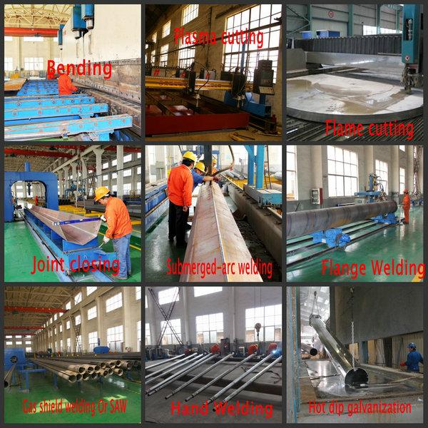 Jiangsu milky way steel poles co.,ltd linha de produção da fábrica 0