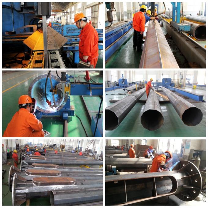 69KV 15M ASTM redondo Polos de aço galvanizados A123 para a distribuição de poder 2