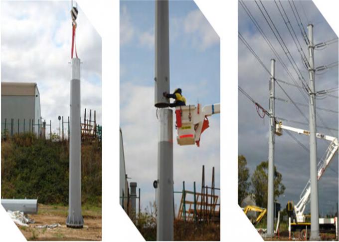Venezuela elétrica galvanizada tubular de Polo do poder de serviço público de aço de 15M para a distribuição da corrente 33KV elétrica 2