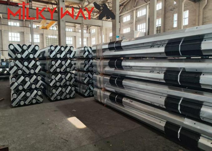 3.8mm 7.2mm 9m 11m Malásia salto galvanização de aço postes elétricos com FRP 0