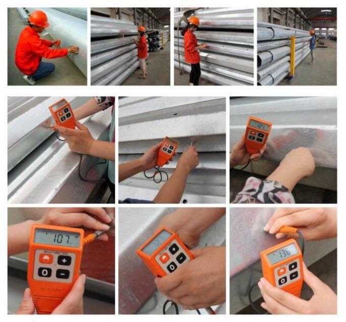 11m 3.8mm 7.2mm 80-100 microm média galvanização por imersão a quente para pólo de aço galvanizado durável 0