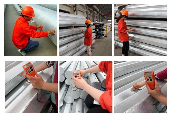 9m classe5 classe6 poste de energia elétrica aço galvanizado a quente para distribuição 1