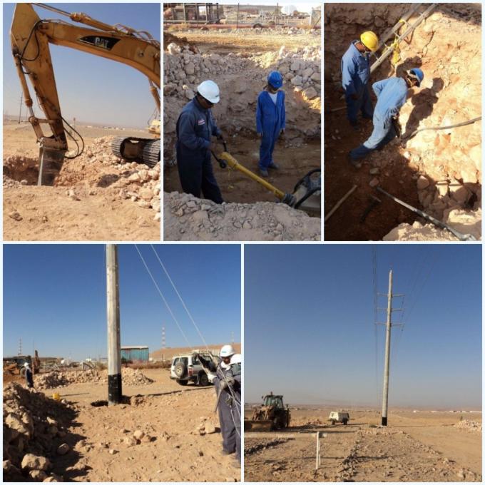 Torre de aço para linha de transmissão de 16m e postes de transmissão de energia 0