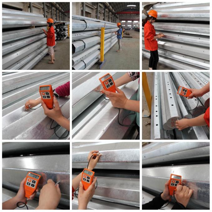 Poste de energia e sinalização de 9m 12m 16m Milky Way Steel Power Pole com design personalizado 0